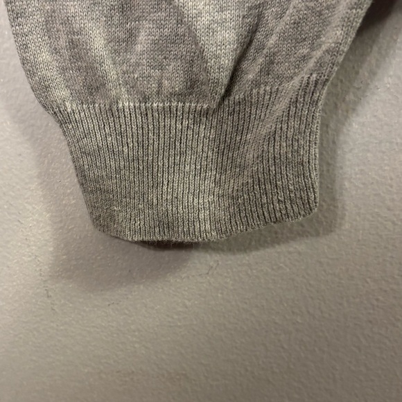 Banana Republic V-Neck Sweater in Gray and Yellow Stripes - Picture 3 of 4